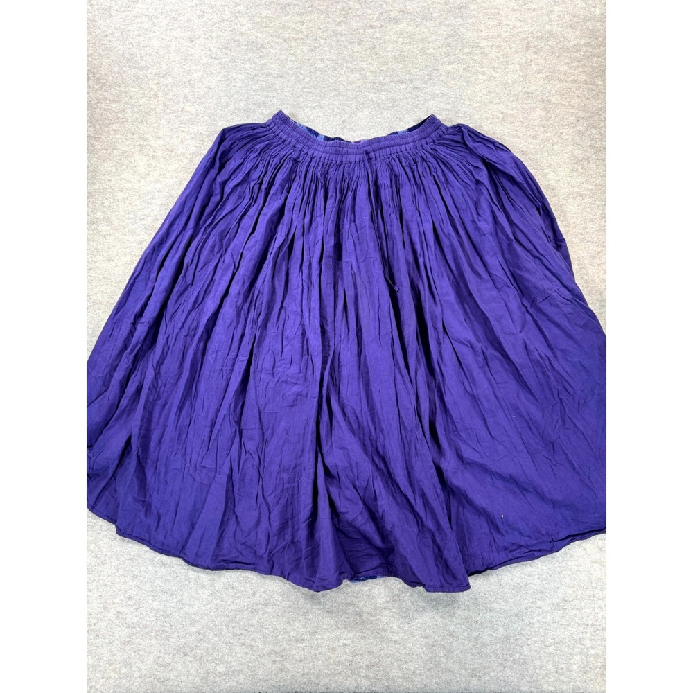 Silver Stream Broomstick Maxi Skirt Womens One Size Purple Elastic Waist Casual